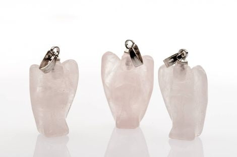 Rose Quartz Angel Pendant
