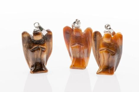 Golden Tigers Eye Angel Pendant