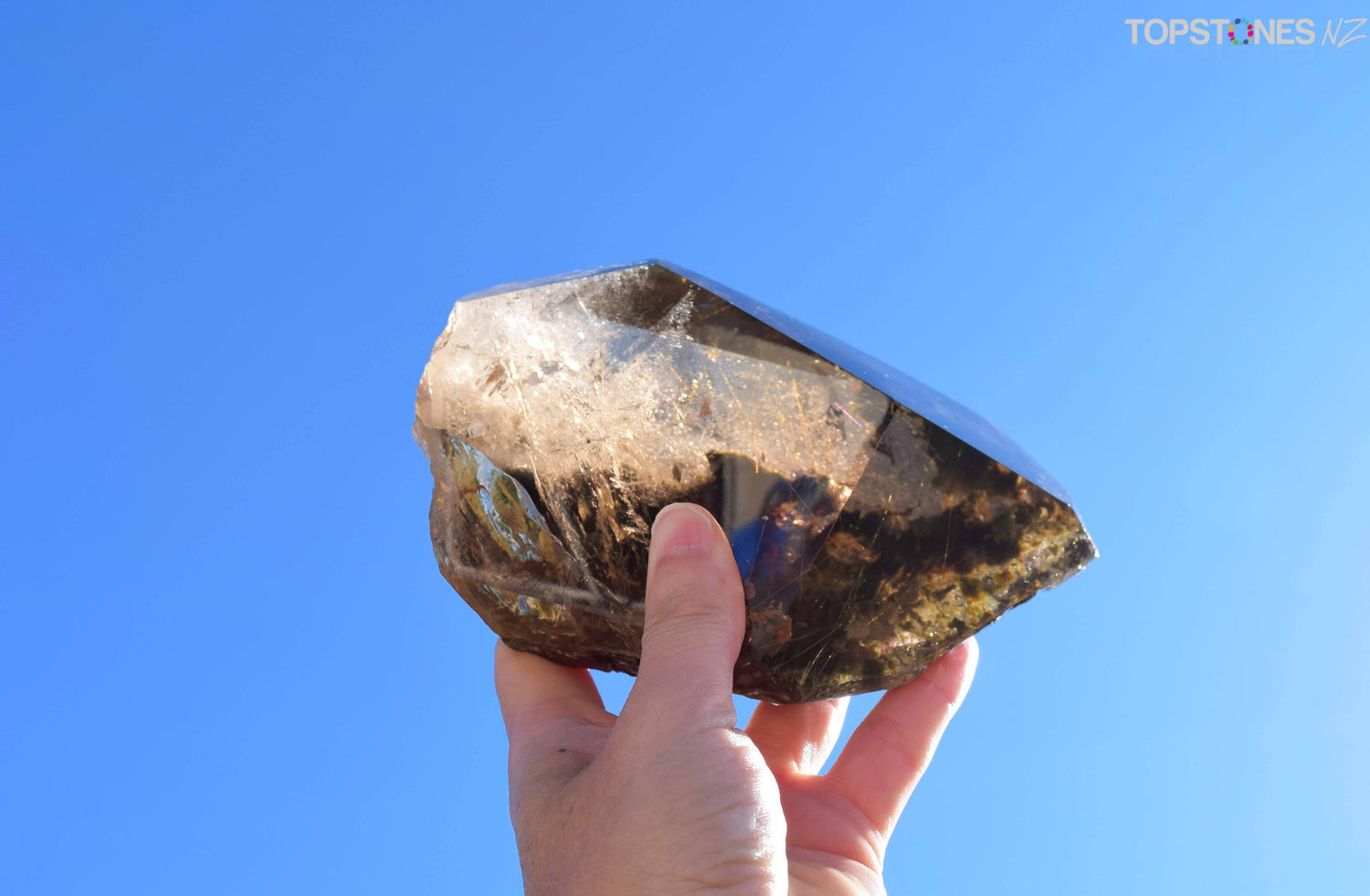 Smoky Rutilated Quartz Faceted Freeform