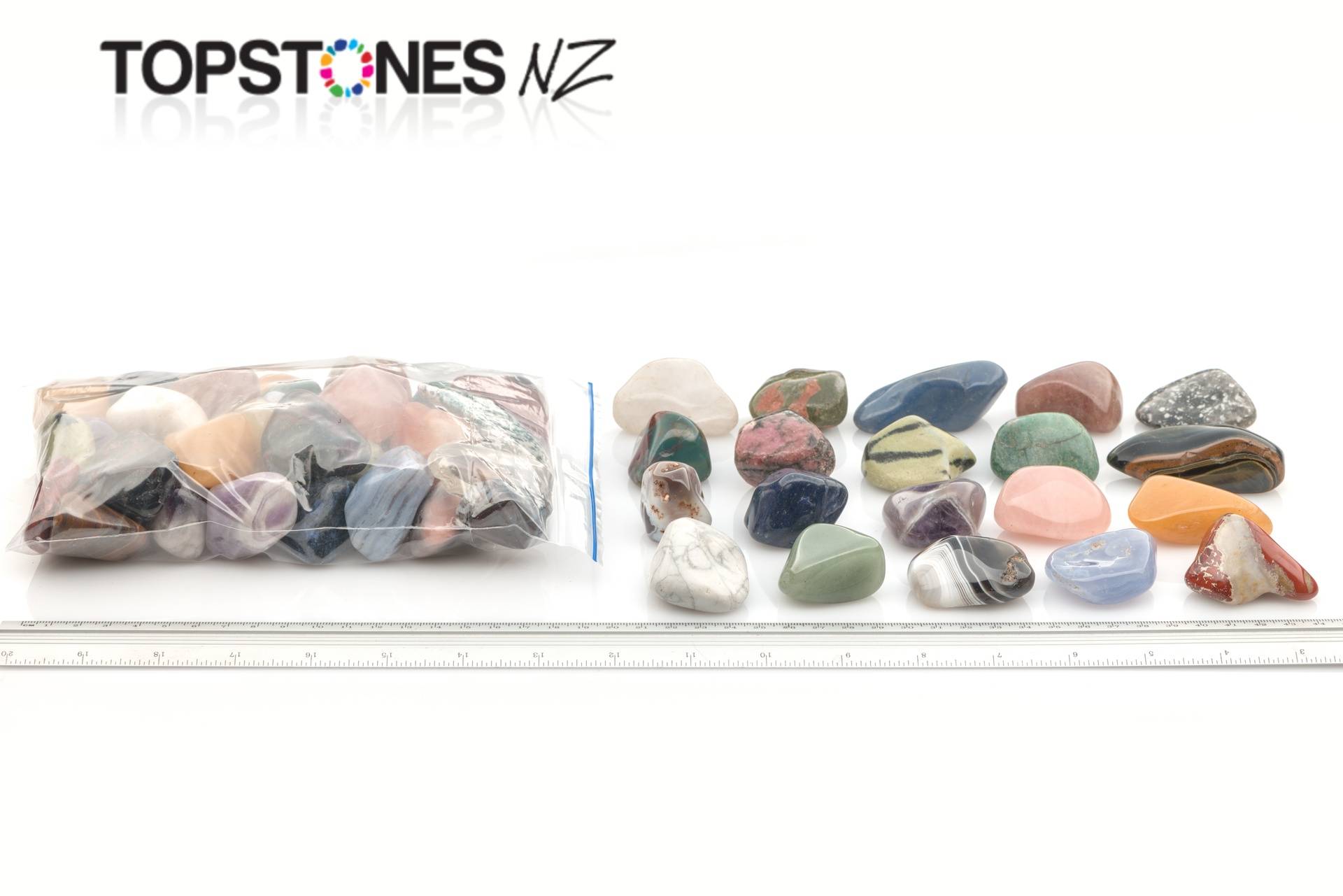 Extra Large Mixed Tumbled Gemstones - 1 KG