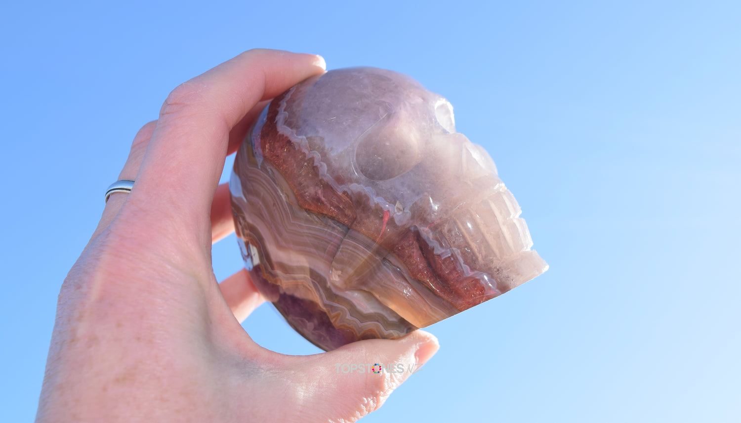 Amethyst/Agate Skull