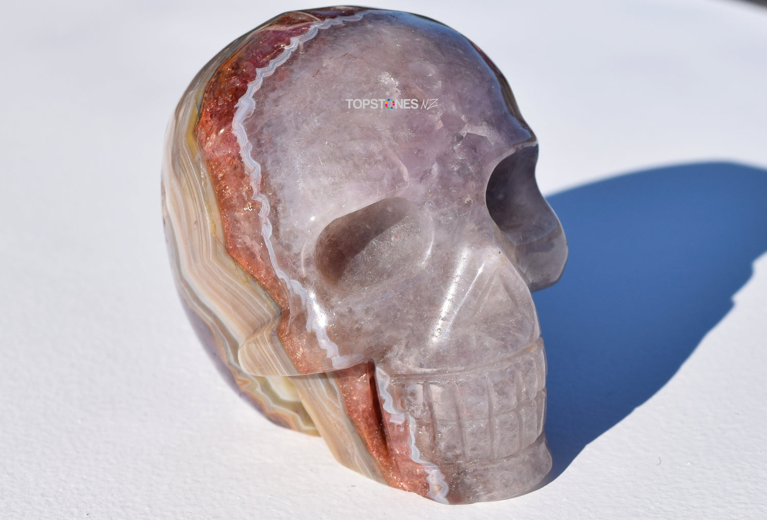 Amethyst/Agate Skull