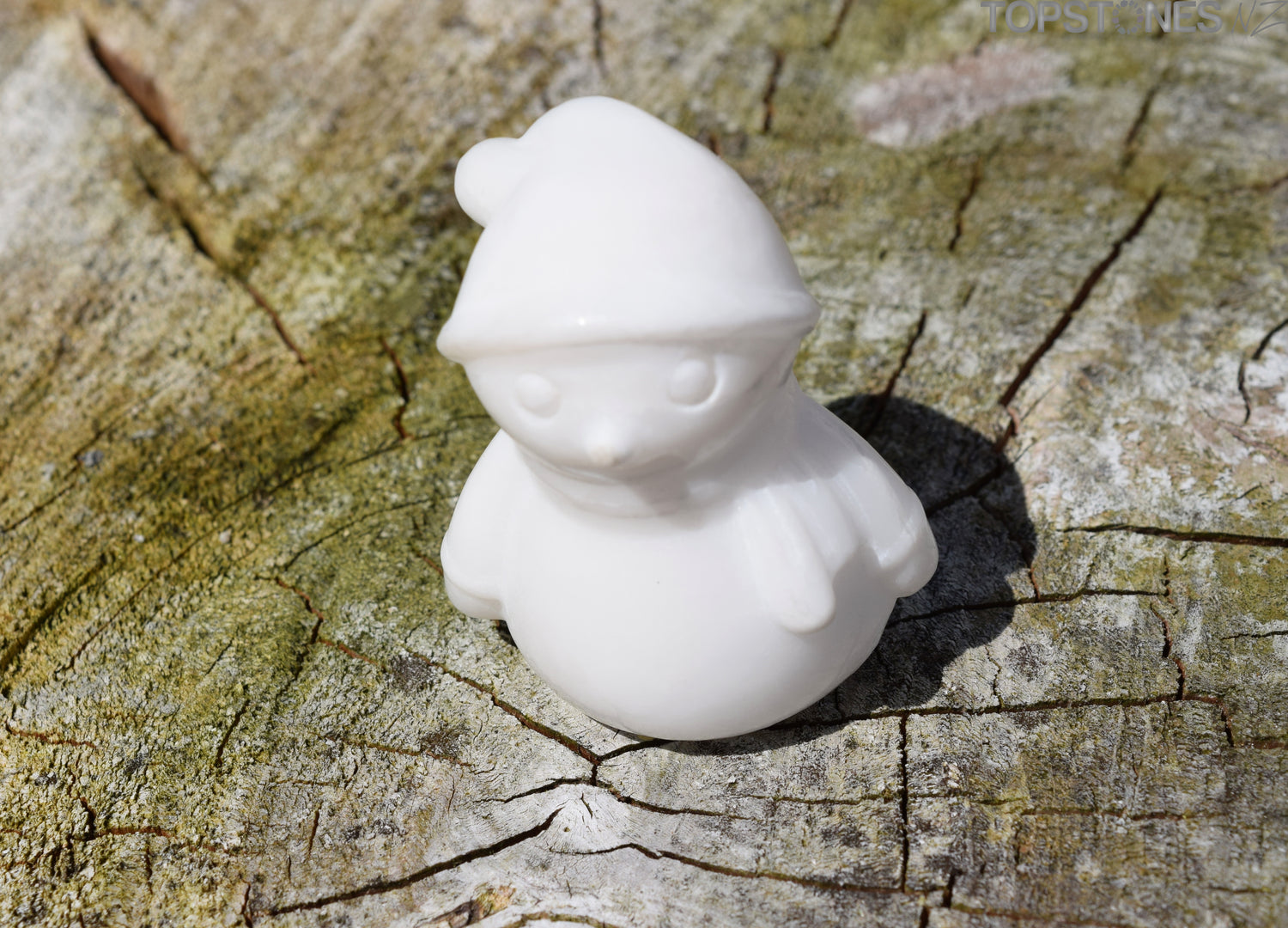 White Jade (Hetian) Snowman Carving