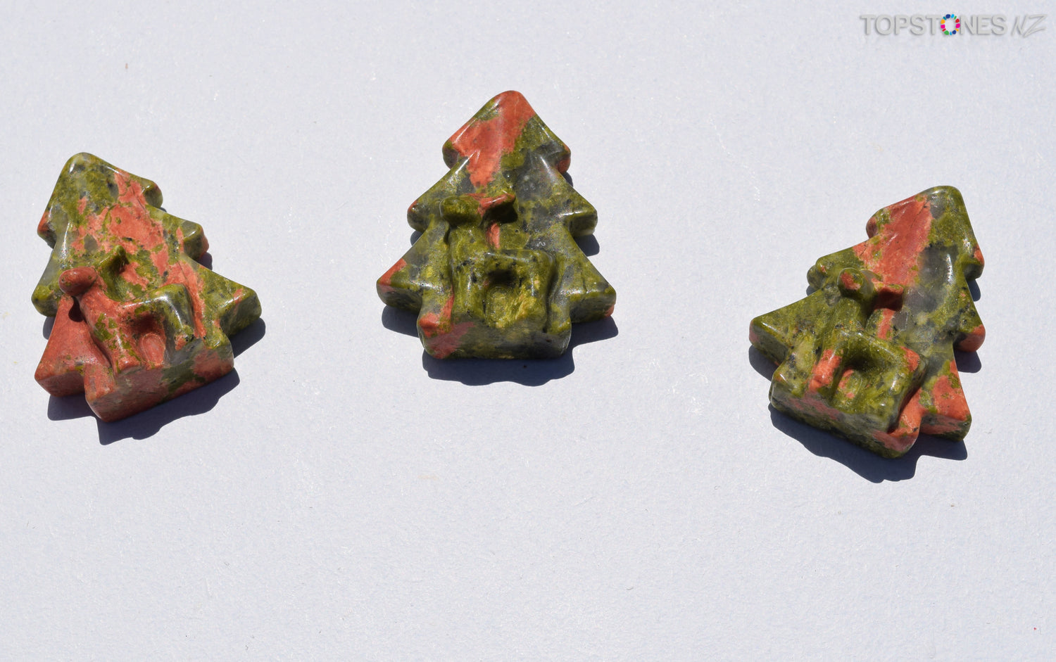 Unakite Christmas tree carving